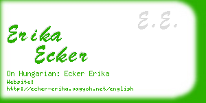 erika ecker business card